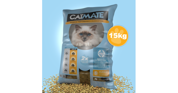 Catmate wood hotsell pellet cat litter